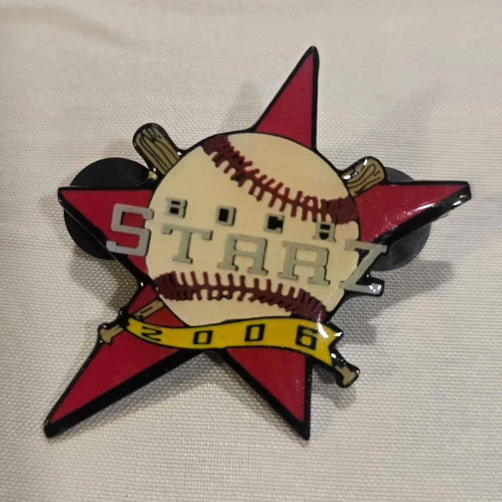 Baseball Starz 2006 Enamel Pin Badge Red Star Baseball Bat